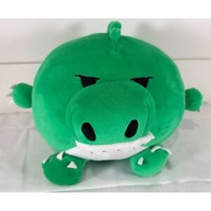 Pig Dino Plush Toy Soft Green Stuffed Animal Round Playroom Decor